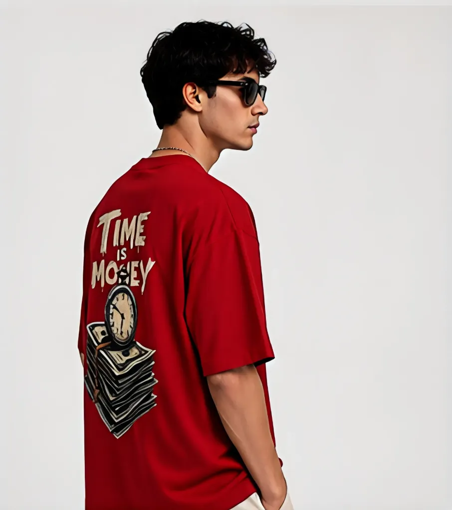 Classical Oversized T-Shirt (S, Red)