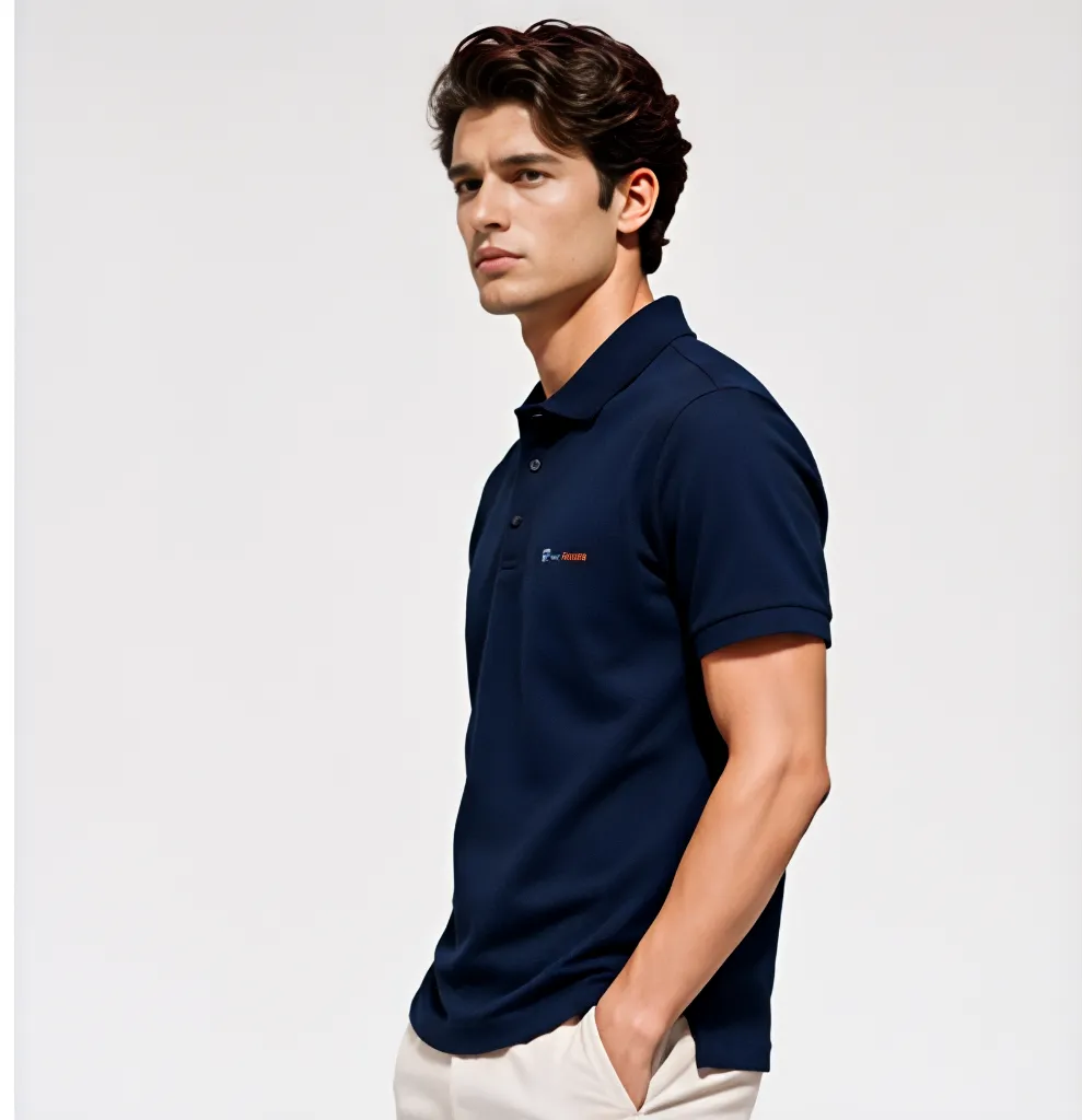 Men's Polo (S, Petrol Blue)